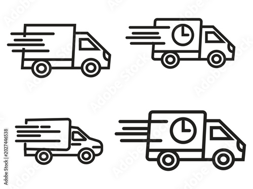 Fast delivery icon, modern courier and shipping symbol