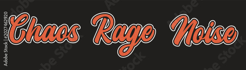 Billede på lærred Typography design with chaotic rage noise text
