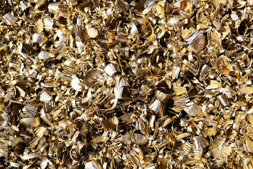 Bild auf Leinwand Golden metal shavings texture background