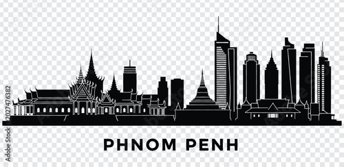 Photos Phnom penh cambodia city skyline silhouette