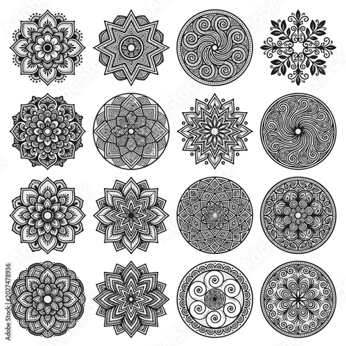 Fotografija Collection of Intricate Mandala Designs for Creative Projects