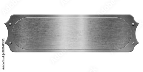 Metal plate isolated on white background. 3D illustration.