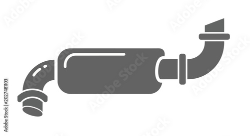 Bild auf Leinwand Exhaust Muffler Icon Isolated on White