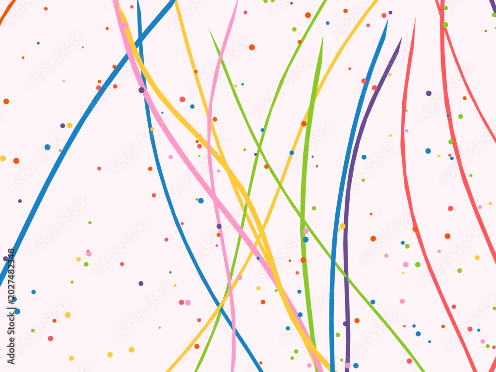 Fototapeta premium Colorful Curling Streamers Celebration Background