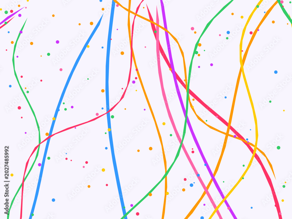 Fototapeta premium Colorful Curling Streamers Celebration Background
