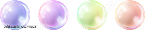 Foto Transparent 3D glass globe with magical luminous texture.