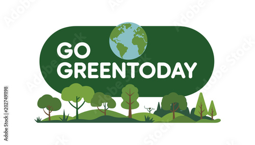 Foto World environment day go green today for a sustainable tomorrow