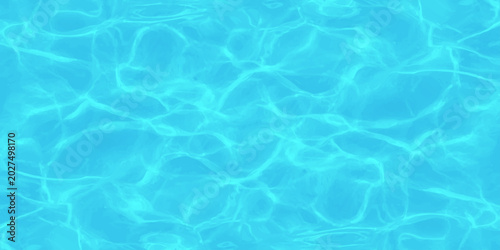 Photos Clear blue swimming pool water texture with ripples and bright sunlight caustics