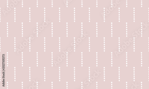 Hand drawn vertical dot line seamless pattern beige pink minimal background texture vector stationery