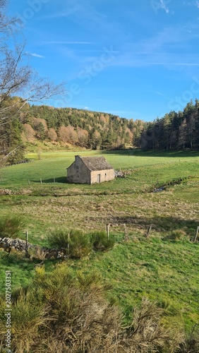 L'Aubrac et ses beaux paysages agropastoraux au printemps (Peyre en Aubrac)