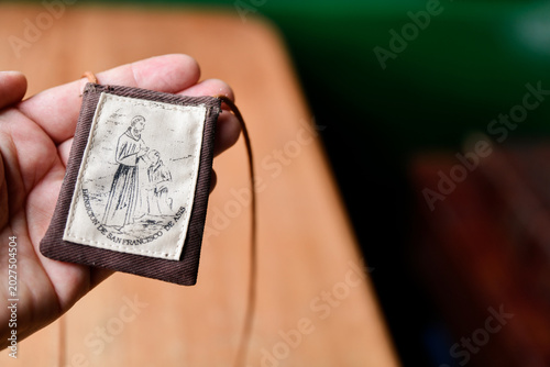 Fotografija Franciscan Catholic devotional object held in hand