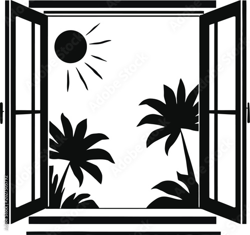 Luxury Resort Towel Black Vector Icon
