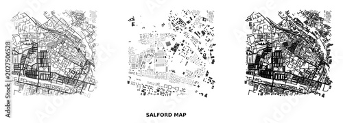 Fotografi Salford map figure ground analysis urban planning diagram