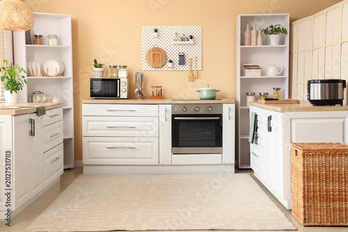 Interior of modern kitchen ...