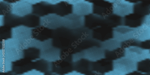 Quadro su tela Seamless halftone hexagon shape dot pattern vector, Geometric Halftone Abstract