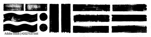 Fotografía Brush paint stroke line set
