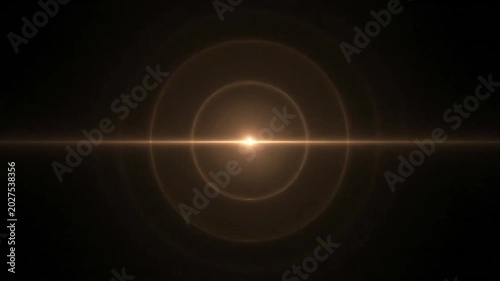 Lens flare effect with bright light.