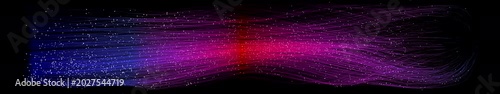 a fiber optics animation moving from right to left
