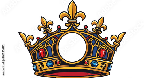 Tableau sur toile Royal Crown Emblem - Majestic Regal Symbol
