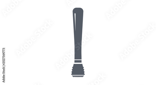 Fotografi Closeup of a single gray razor.