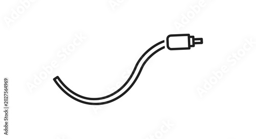 Bild auf Leinwand Electric cord with plug connector.