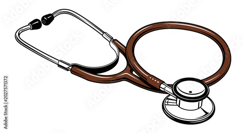 Foto Medical Stethoscope Isolated on White Background - Health Care Concept