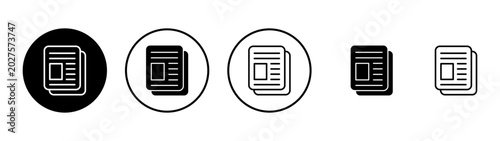 Quadro su tela Newspaper icon vector. news paper sign and symbolign