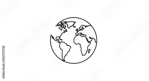 Foto Globe Earth Planet World Map.