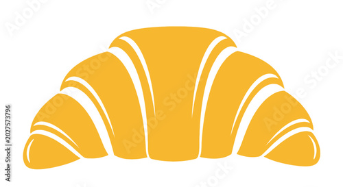 Tableau sur toile Golden Croissant Pastry Baked Food.