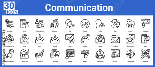 Communication icon pack and collection