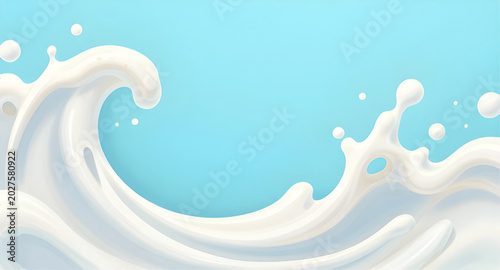 Foto splash, milk, wave, glossy, white, abstract, liquid, flow, creamy, background, s