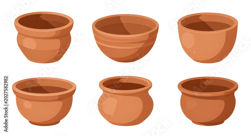 Schilderij op canvas claypot, terracotta, pot, empty, ceramic, planter, gardening, rustic, container,