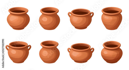 Bild auf Leinwand claypot, terracotta, pot, empty, ceramic, planter, gardening, rustic, container,