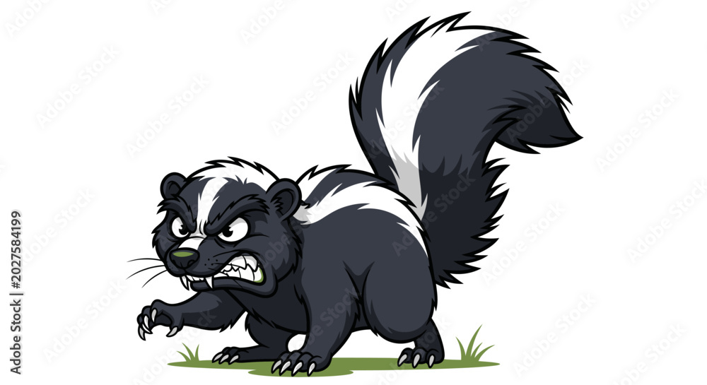 Photography Poster Angry Cartoon Skunk Ready to Spray | Wall Art
