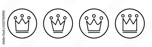 Bild auf Leinwand Crown icon vector illustration. crown sign and symbol