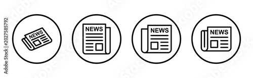 Quadro su tela Newspaper icon vector illustration. news paper sign and symbolign