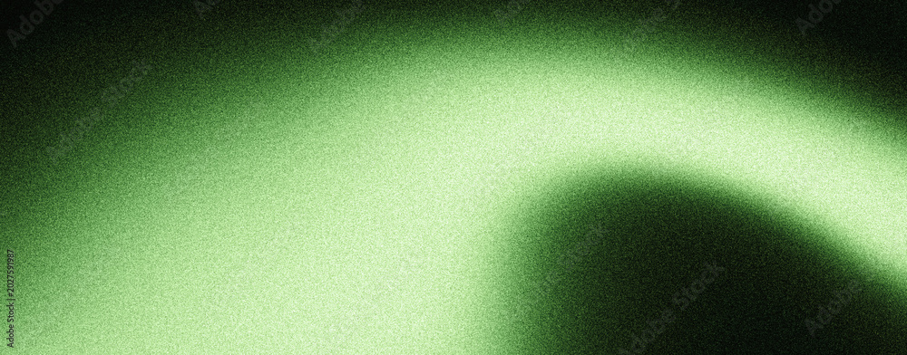 Fototapeta premium Grainy green black noisy background, abstract color gradient glowing shape, vibrant noise texture dark banner, header, poster, cover, flyer backdrop design