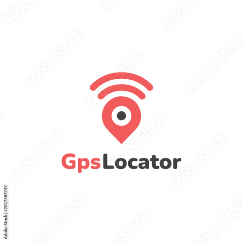 GPS Locator Logo Vector Modern