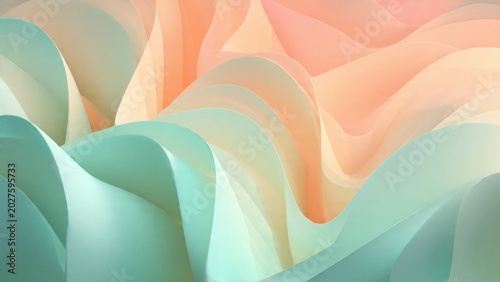 Soft Pastel Waves Abstract Background