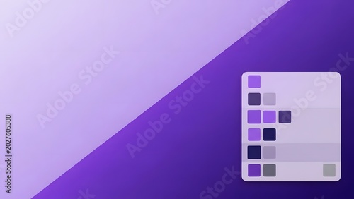 Abstract Gradient Background with Color Palette Swatches of Purple and Gray Tones
