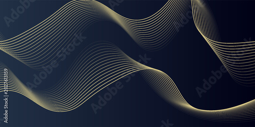 Bild auf Leinwand Black oblique curved lines background vector image
