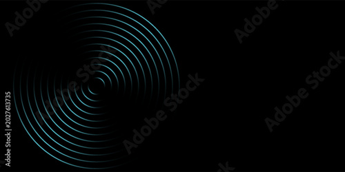 Foto Spiral sound wave rhythm line dynamic abstract vector background