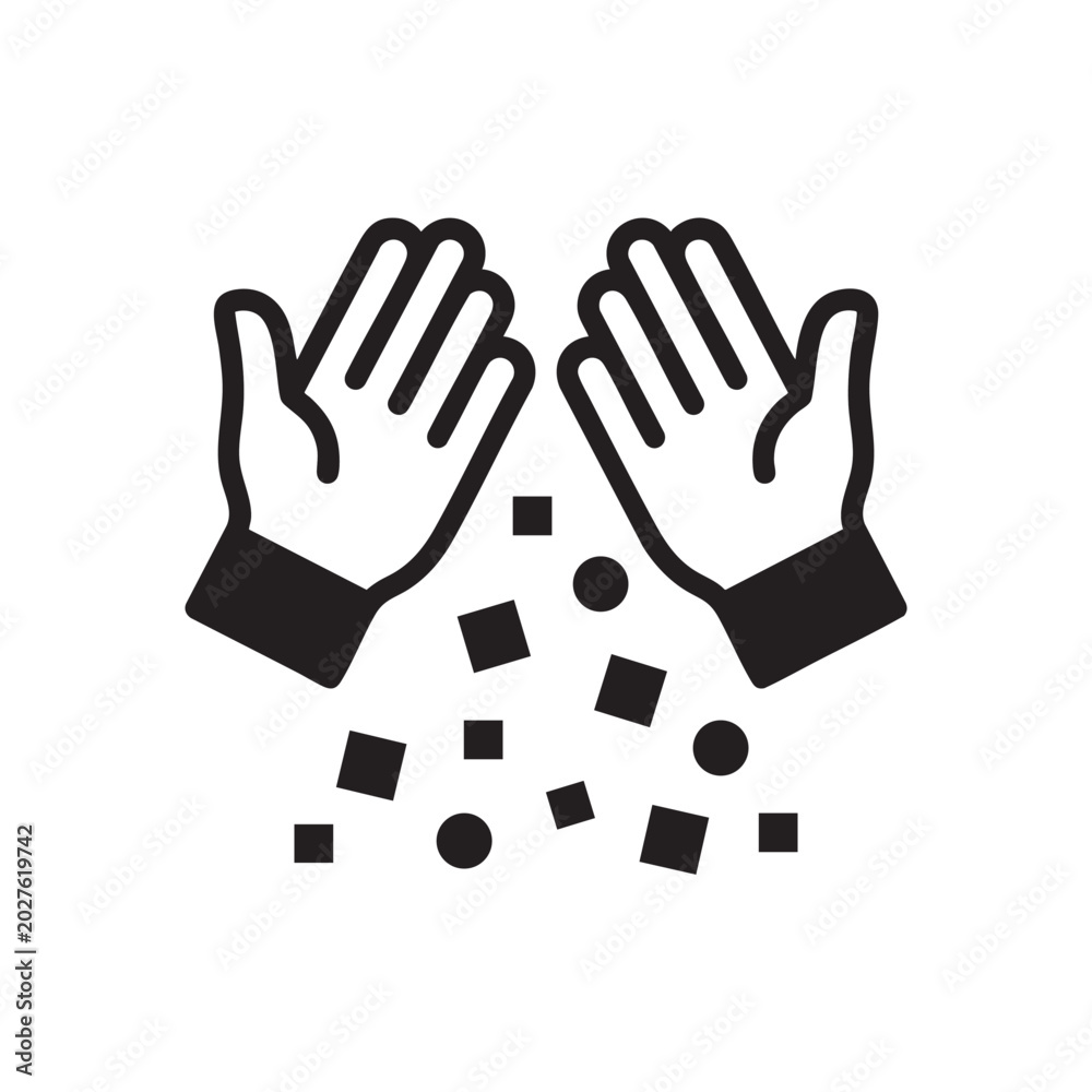 Fototapeta premium Multiple Raised Hands Black Silhouette Vector – Crowd Participation and Volunteer Symbol