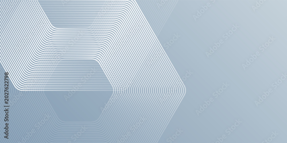 Foto Modern hexagon lines on gray background