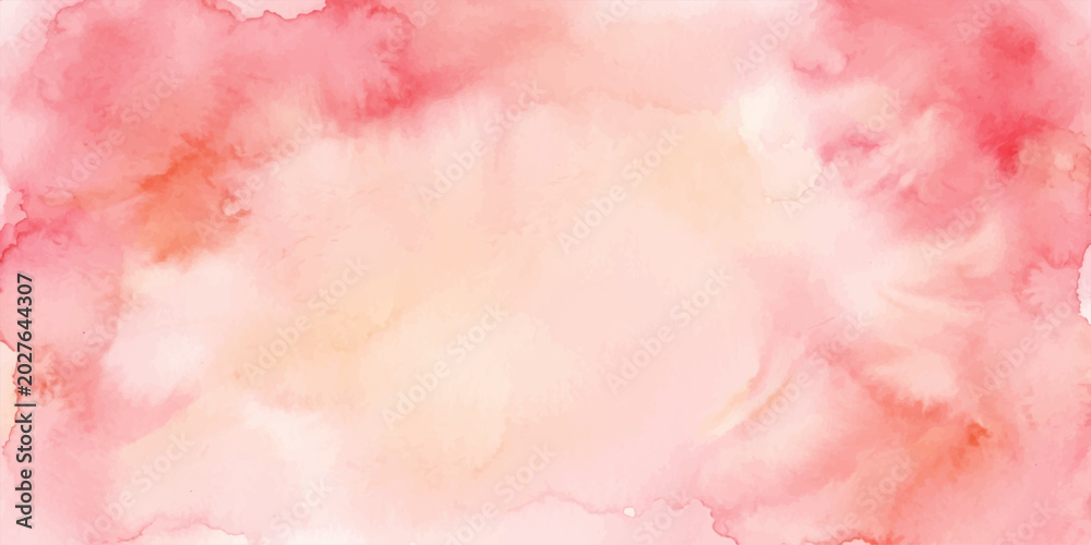 Fototapeta premium Pink abstract watercolor background with soft pastel texture and grunge paper paint splash design with light cloud and ink artistic wallpaper style