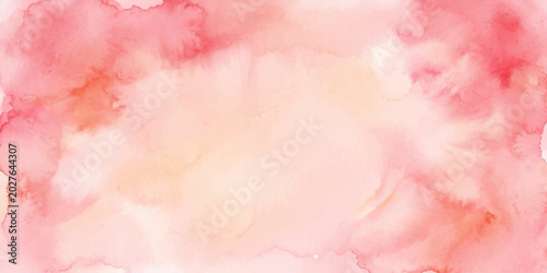 Cuadro en lienzo Pink abstract watercolor background with soft pastel texture and grunge paper pa