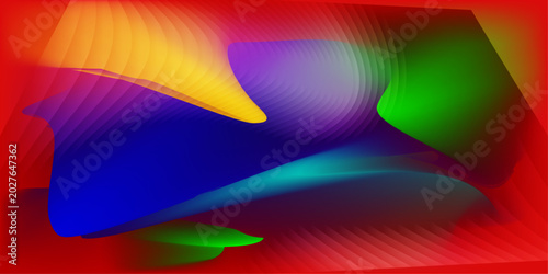 Abstract Neon Wave Gradient Background with Vibrant Color Flow