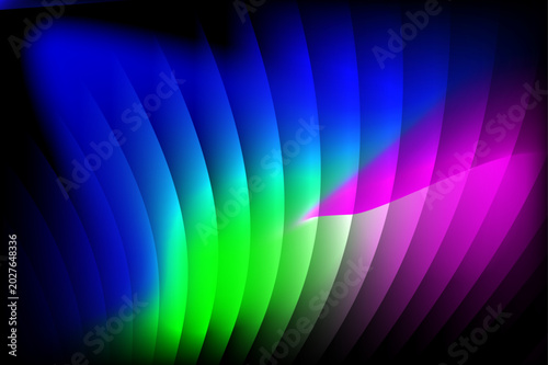 Blue Green Curved Light Abstract Background
