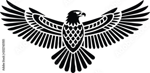 Foto eagle silhouette vector emblem logo wingspan talon beak flight symbol