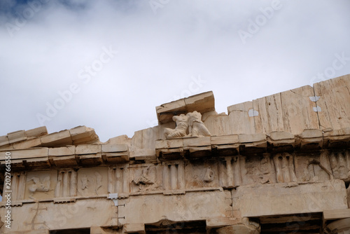 bas-reliefs of the ancient Greek temple Parthenon